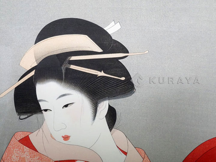 斎藤清、「舞妓 京都（K）」、希少な画集、オーダーマット付・日本製 